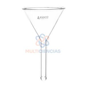 embudo de vidrio