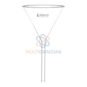 embudo de vidrio