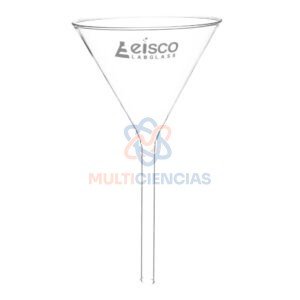 embudo de vidrio