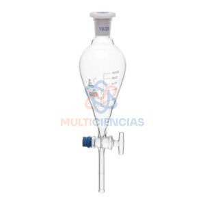 embudo de vidrio de laboratorio