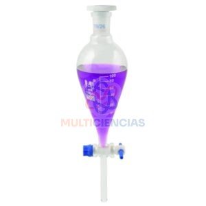 embudo de vidrio de laboratorio