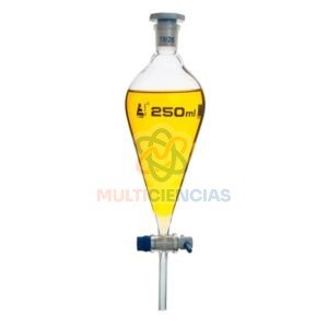 embudo de vidrio de laboratorio