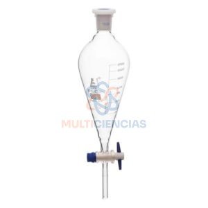 embudo de vidrio de laboratorio