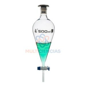 embudo de vidrio de laboratorio