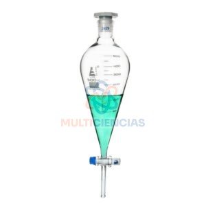 embudo de vidrio de laboratorio
