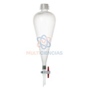 embudo de vidrio de laboratorio